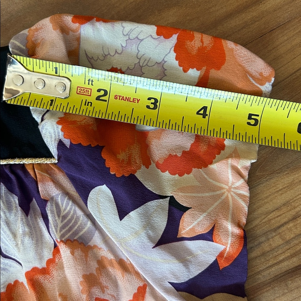 Corey Lynn Calter Anthropologie Vintage Silk Floral Empire Waist Dress A-Line 4 - Picture 10 of 12